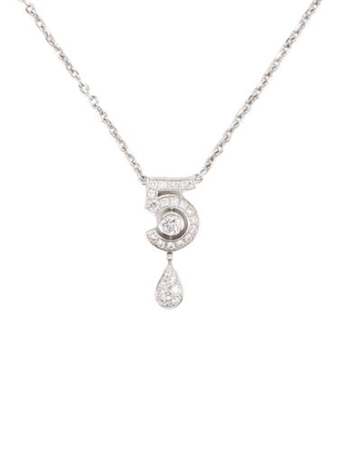Collier CHANEL Collier Eternal 5 or blanc diamants 58 Facettes 1187