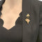 Broche Broche G.NARDI, "Moretto", or jaune, rubis, ébène. 58 Facettes 34878