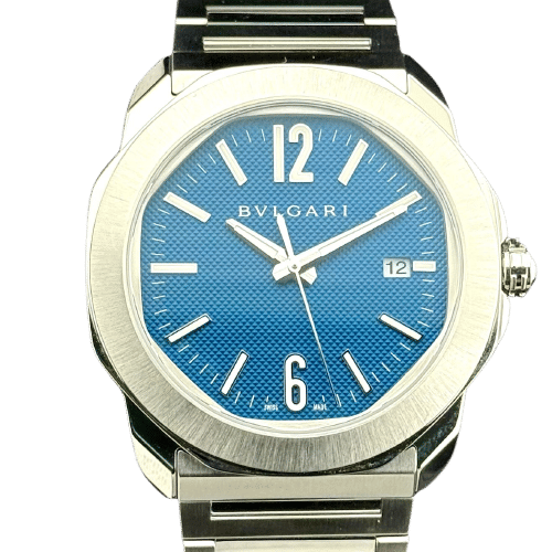 Montre Bulgari - Montre Octo Roma automatique 41 mm cadran bleu full set 58 Facettes