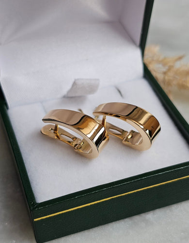 Boucles d'oreilles Boucles créoles ovales or jaune 58 Facettes 686