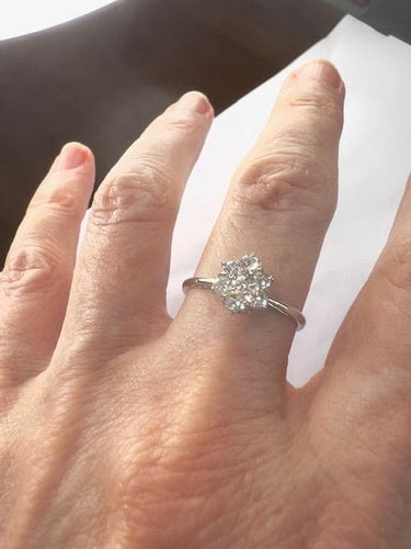 Bague 54 Bague contemporaine en or et diamants 58 Facettes Q121B(738)