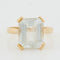 Bague 54 Bague Or Jaune - Aigue-Marine 58 Facettes RÉF 9010/14