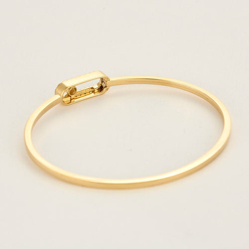 Bracelet Messika - Bracelet Jonc flex pavé Move Uno MM en or jaune et diamants 58 Facettes 58FC27