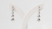 Boucles d'oreilles 21 mm Boucles d'oreilles en or blanc et diamants en chute 58 Facettes 31399