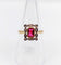 Bague 55 Bague Art Déco or jaune, pierre rouge et diamants taille rose (circa 1920) 58 Facettes A06255