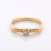 54 Solitaire Ring Yellow Gold Diamonds 58 Facettes E360498A