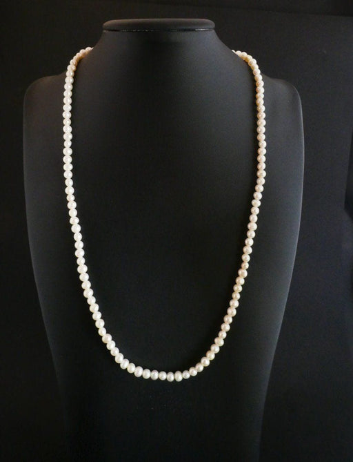 Cultured Pearl Long Necklace, Gold clasp 58 Facettes