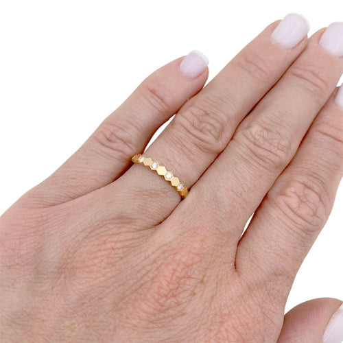 Bague 50 Bague Chaumet, "Bee de Chaumet", or rose, diamants. 58 Facettes 34613