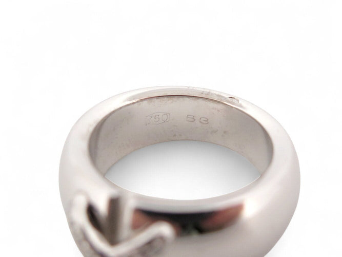 Bague 53 bague CHAUMET liens croises 080044 t53 en or blanc 18k 11gr diamants 58 Facettes 267028