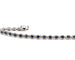 Bracelet Bracelet en or blanc 18 carats serti de saphirs et de diamants, 1973 G 58 Facettes