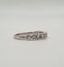 Ring 55.5 Half-alliance 18 carat white gold set with diamonds 58 Facettes