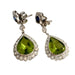 Boucles d'oreilles Boucles d'oreilles en platine de style Art Déco avec diamants, saphirs et poires 58 Facettes Q27B