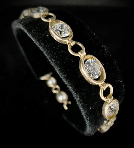 Bracelet Bracelet maille ancienne, 13 diamants de 0,60 carat chacun 58 Facettes