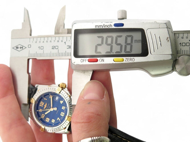 vintage montre BREITLING wings lady b67050 acier et or 30 mm +boite quartz 58 Facettes 269960