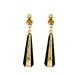 Boucles d'oreilles Boucles d'oreilles pendantes onyx or jaune 58 Facettes