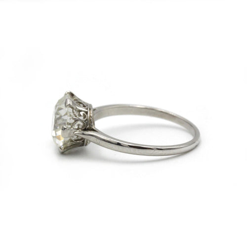 Bague 50 Solitaire - Platine et diamants 58 Facettes 1044