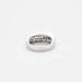 Bague 53 Bague moderniste en or blanc et diamants noirs et blanc 58 Facettes 240 206