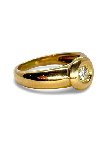 Bague 50 Solitaire or jaune et diamant 0,20 ct 58 Facettes 1122