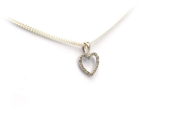 Pendentif Pendentif contemporain en or blanc serti de diamants 58 Facettes 13816