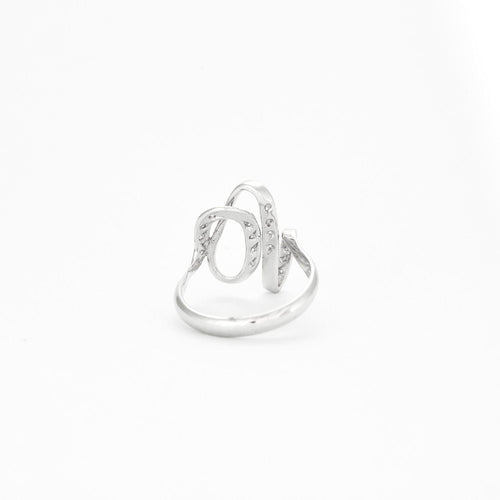 Bague 58 Bague entrelacée avec diamants 58 Facettes 2554