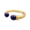 Bracelet Bracelet jonc Ilias Lalaounis, collection "Neolithic", en or jaune martelé et sodalite. 58 Facettes 34906