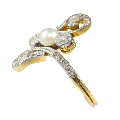 Bague 56 L'amour mêlé à l'histoire : la bague de fiançailles Belle Époque 58 Facettes 18054-0231