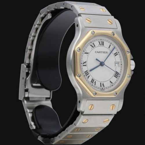 Montre Cartier Montre Santos Ronde Octagon Or Jaune 18K Et Acier 58 Facettes MT45328