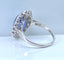 Bague - Saphir Ceylan non chauffé 6,53 cts en platine et diamants