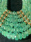 Collier 6 rangs de perles d'émeraudes 380 carats