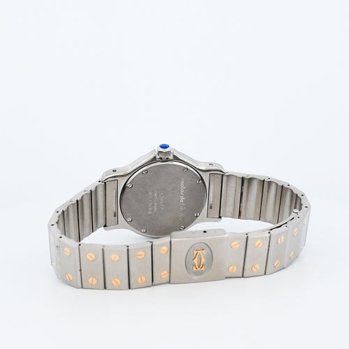 Montre Cartier - Montre Santos Octagone - Cadran romain ivoire - LM 58 Facettes