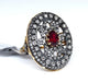 Bague 54 Bague Art Déco rubis diamants 58 Facettes