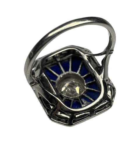 Bague 51 Bague art déco or, saphirs et diamants 58 Facettes