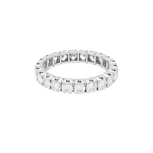 Bague 58 Bague alliance américaine platine et diamants. 58 Facettes 34667