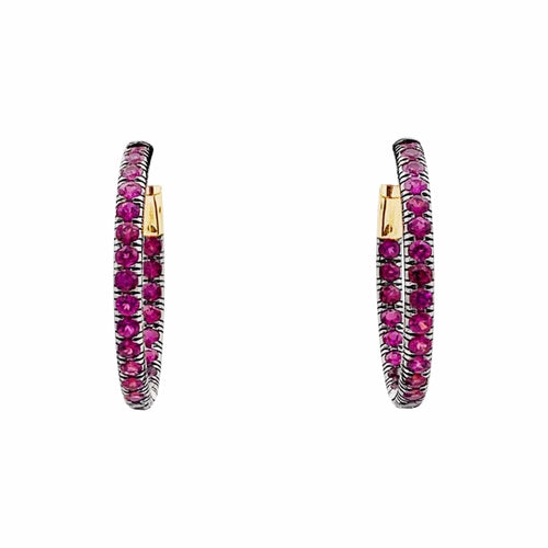 Boucles d'oreilles Boucles d'oreilles Pomellato, "Tango", or rose, saphirs roses. 58 Facettes 35230