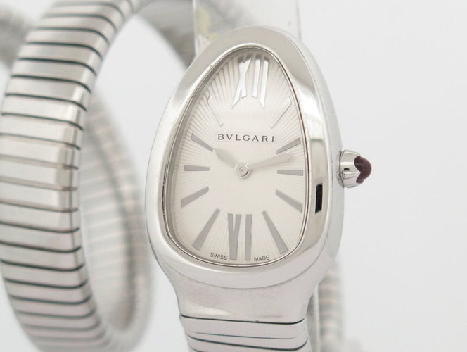 Montre montre BULGARI serpenti tubogas sp35s 101911 35mm acier lady quartz 58 Facettes 272424