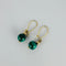 Boucles d'oreilles Boucles d'oreilles vintage en or jaune, boules de malachite verte 58 Facettes 2505019