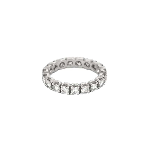 Bague 51.5 Alliance américaine en or blanc et diamants 58 Facettes COG04962