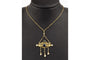 Collier Collier en or jaune avec saphirs et perles, vers 1900 58 Facettes 10073