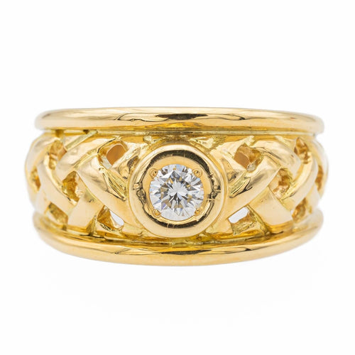 Bague 53 Bague  Solitaire Or jaune Diamant 58 Facettes 1835757CN