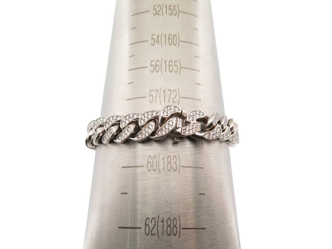 Bracelet bracelet EDOUARD NAHUM gourmette diamants 3.12ct en or blanc 18k 58 Facettes 269762