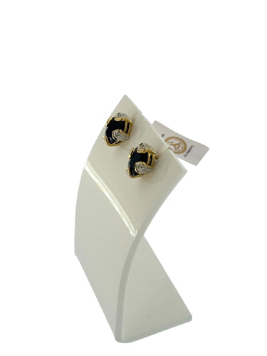 Boucles d'oreilles Clous d'oreilles or certifiés IGI avec saphirs et diamants 58 Facettes