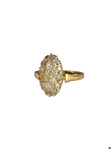 Bague 55 Bague ancienne en or jaune et diamants 58 Facettes 154