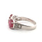 Bague 56 Bague en platine avec rubis et diamants 58 Facettes