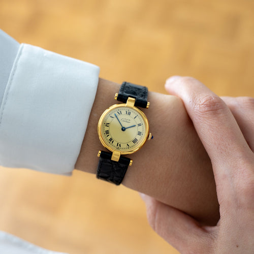 Montre CARTIER - Montre Must Vendôme - Lemon roman dial - SM 58 Facettes