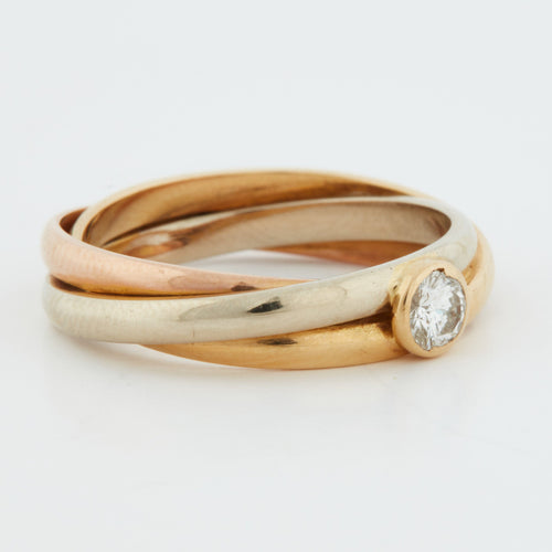 Bague 51 BAGUE 3 OR 18 CARATS 58 Facettes REF 4046/18