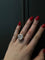 Bague 54 Bague en or rose 18 carats avec quartz blanc de 8,05 ct et diamant 58 Facettes