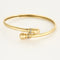 Bracelet Bracelet ancien style jonc en or jaune et diamants 58 Facettes