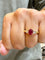 Bague en or jaune rubis et diamants