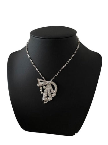Pendentif Pendentif Art Déco En Platine Et Diamants 58 Facettes