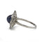 Bague 56 Bague art deco en platine, saphir cabochon, onix et diamants 58 Facettes 1270